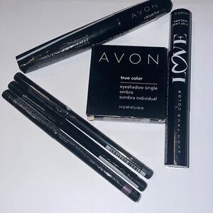 Avon Cosmetic Lot of 6- eye shadow pallet, mascara & glimmerstick